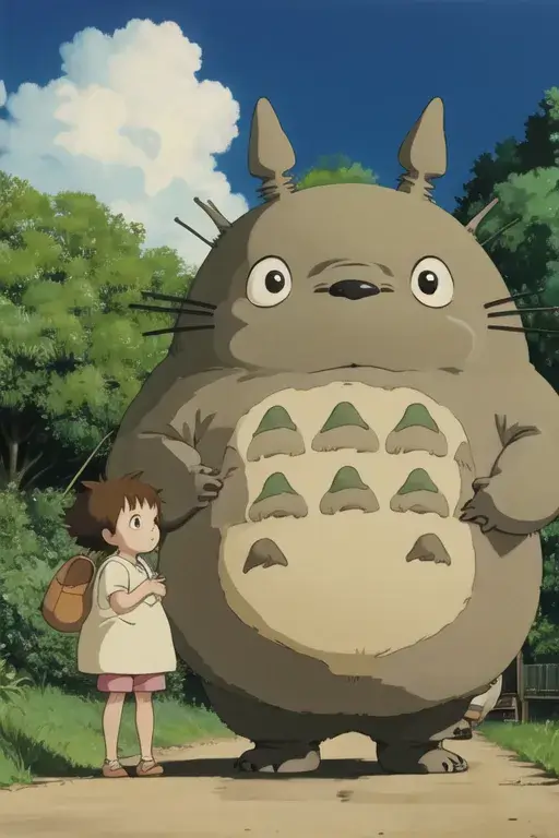 Personaje de dibujo animado popular al estilo Ghibli