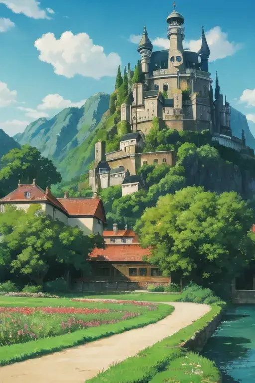 Paisaje al estilo Ghibli