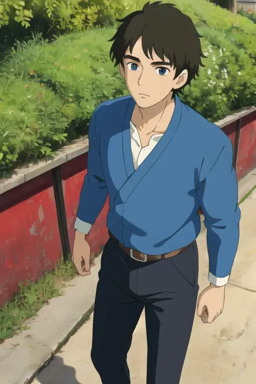 Hombre guapo al estilo Ghibli